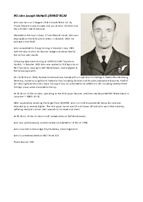 A preview of a PDF biography for McNeill, John Joseph